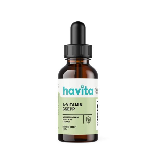 A HAVITA A-vitamin cseppjei hozzájárulhatnak a látás, bőr, csontok, immunrendszer egészségéhez és az általános vitalitáshoz